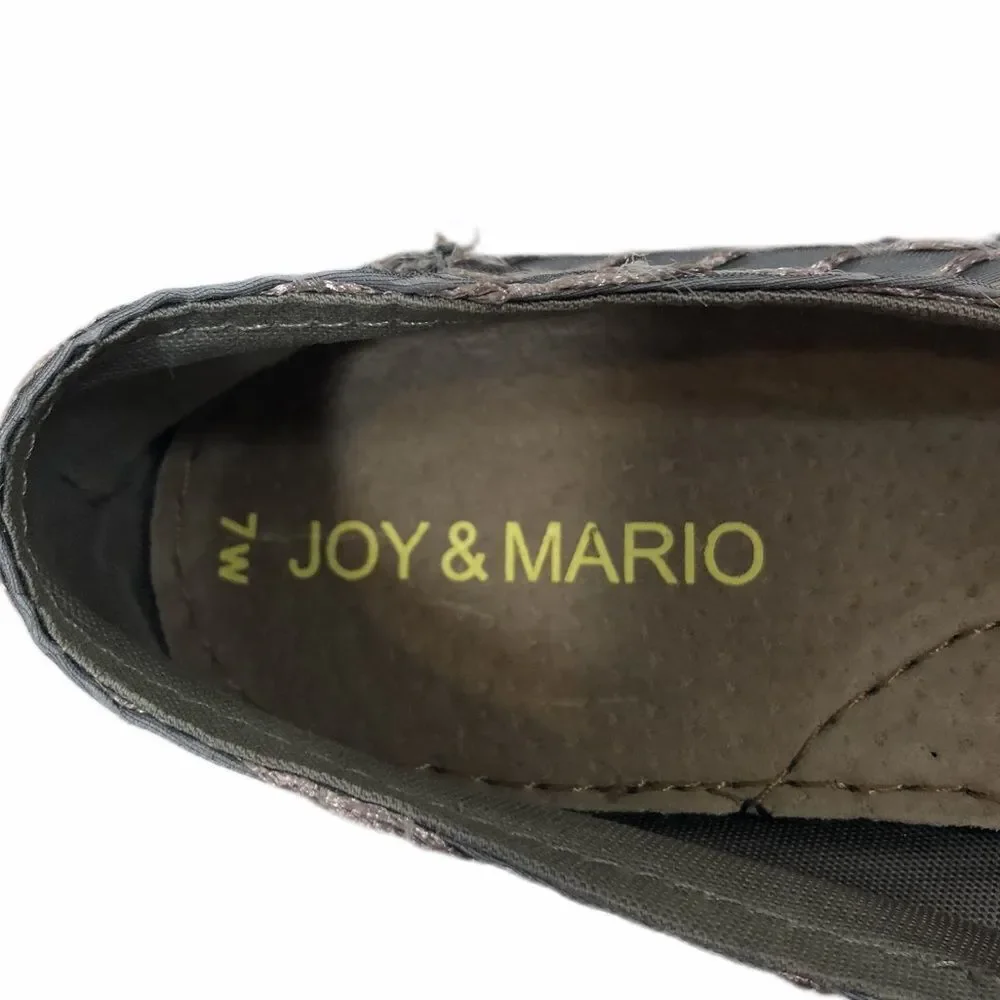 Joy and‎ Mario Metallic Espadrilles Size 7W